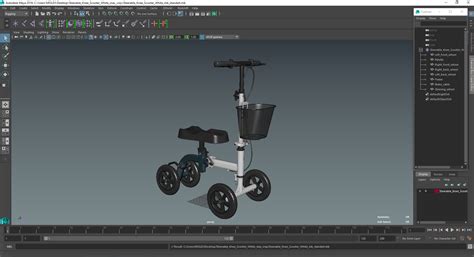 3D Steerable Knee Scooter White model | 3D Molier International