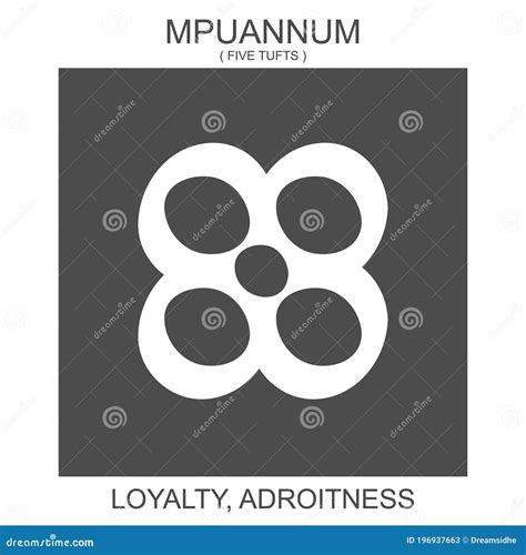 Icon with African Adinkra Symbol Mpuannum. Symbol of Loyalty and ...