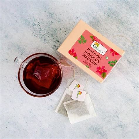 Moringa Hibiscus Infusion 25 Dip Bags | Refreshing Herbal Blend ...