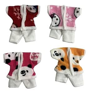 (1 No Size) HKS Winter Dress for Laddu Gopal Ji with Cap | Night Suit ...