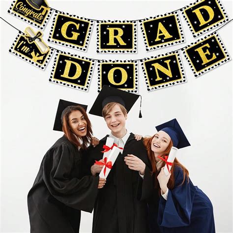 Graduation Party Decorations Congrats Grad Door Banner I'm Done ...