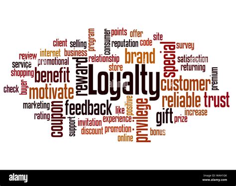 Loyalty word cloud concept on white background Stock Photo - Alamy