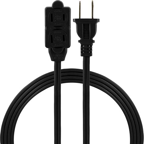 Amazon.com: GE, Black, 45148 6 Ft Extension Cord, 3 Power Strip, 2 ...
