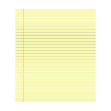 Yellow Notebook Paper Png