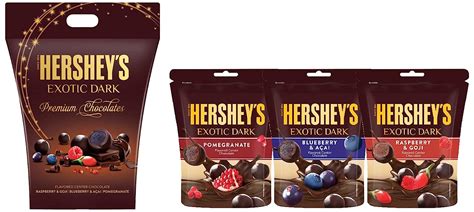 Hershey's Exotic Dark Gift Pouch, 90g (Pack of 3) & Hershey's Exotic ...