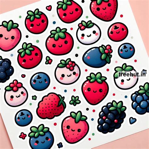 Printable Berry Stickers and 50 Sticker Craft Ideas for Kids and Adults ...