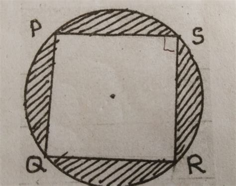 in the figure PQRS is a cyclic quadrilateral If the area of the shaded ...