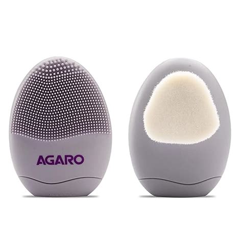 AGARO 2-in-1 Soft Bristle & Silicone Facial Cleansing Brush for ...
