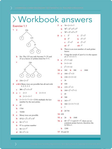 Mathematics Workbook 8 Answers | PDF | Mathematical Analysis ...