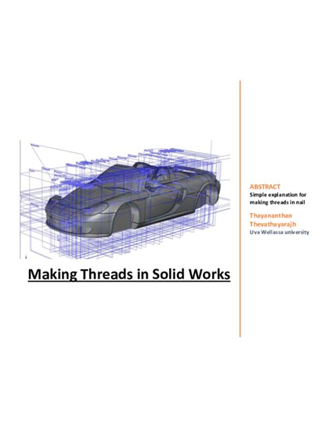 Making Threads in SolidWorks 的图像结果