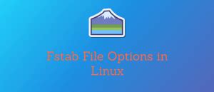 Image result for fstab Mount Options