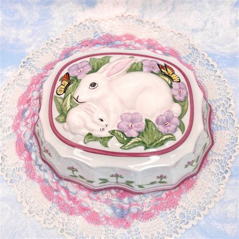 Le Cordon Bleu Bunny Rabbit Ceramic Jello Mold by Franklin Mint Vintage ...