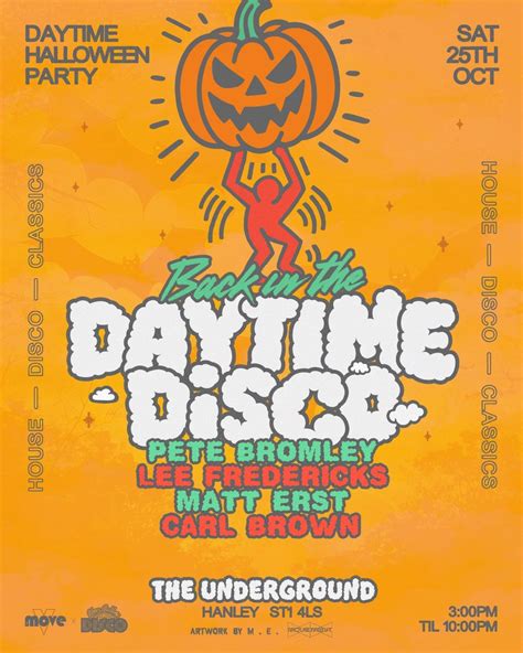 Back In The Daytime Halloween Disco - Hanley!, The Underground, Stoke ...