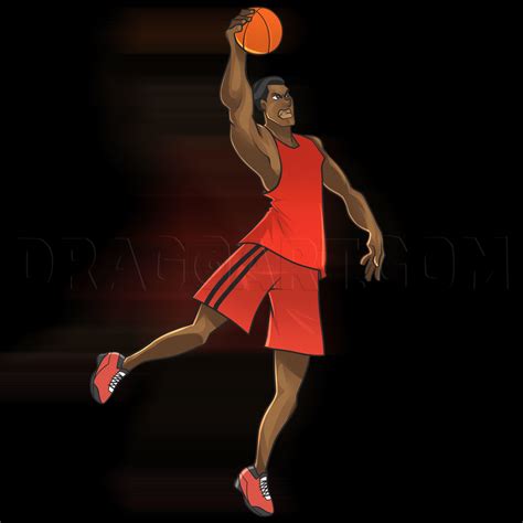 How to Draw a Basketball Player, Step by Step, Sports, Pop Culture ...