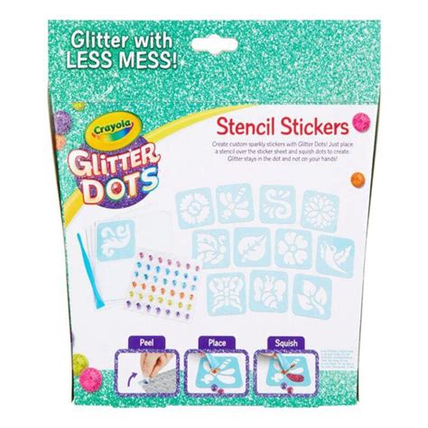 Crayola Glitter Dots Stencil Stickers — Toycra