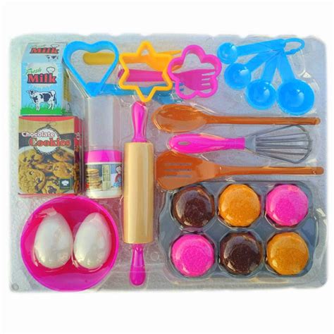 Buy IndusBay® 28 Pcs Baking Kitchen Toy Set with Pretend Food Cupcakes ...