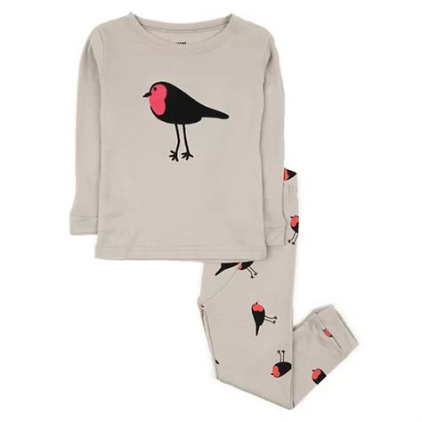Leveret Kids Two Piece Cotton Pajamas Birds