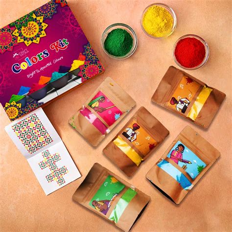 Buy CraftVatika Holi Colours - Natural Holi Gulal Rang - Pack of 5 (80g ...