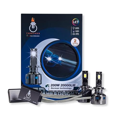 TORCHES Led Head Light Bulbs, 200W/20,000 Lumens Super Bright LED Head ...