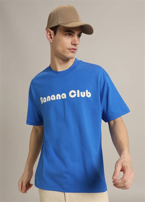 Banana Club Plain Embossed Oversized Fit T-shirt