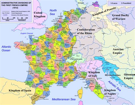 Map of the administrative divisions of the first French Empire, 1812. (source: http://en ...