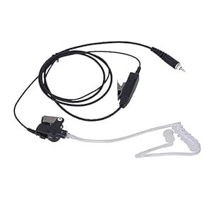Pdflie CLP1010e Acoustic Tube Surveillance Earpiece with PTT Mic Radio ...