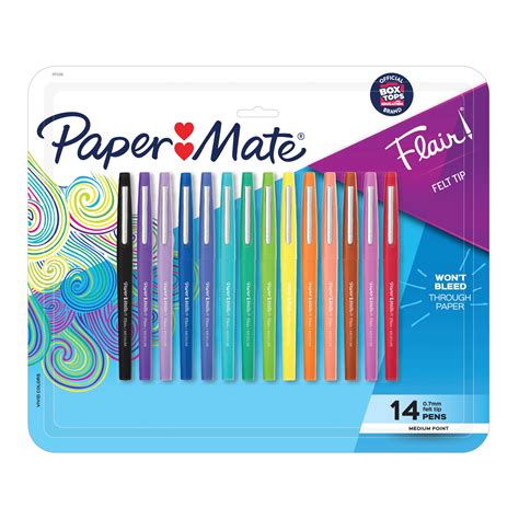Paper Mate Flair Felt Tip Pens, Medium Point (0.7mm), Assorted Colors ...