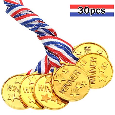 Buy 30 Pieces Gold Plastic Winner Award Medals, Winner Award Medals ...