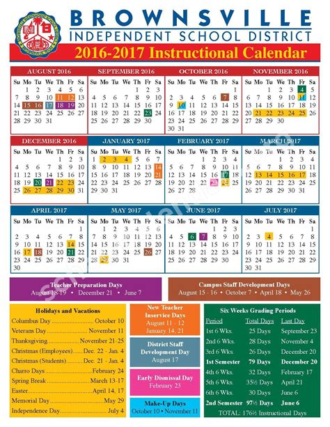 Bisd Calendar Brownsville - Printable Word Searches