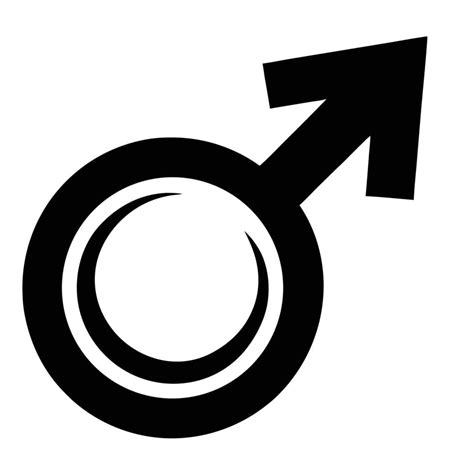 Male Gender Symbol Illustration Representing Masculinity And Biological ...