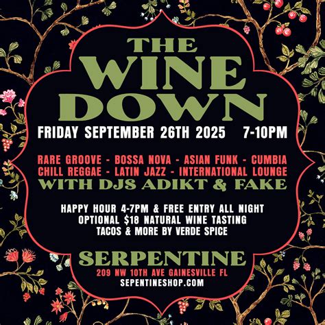 Summer Wine Down at Serpentine - Visit Gainesville