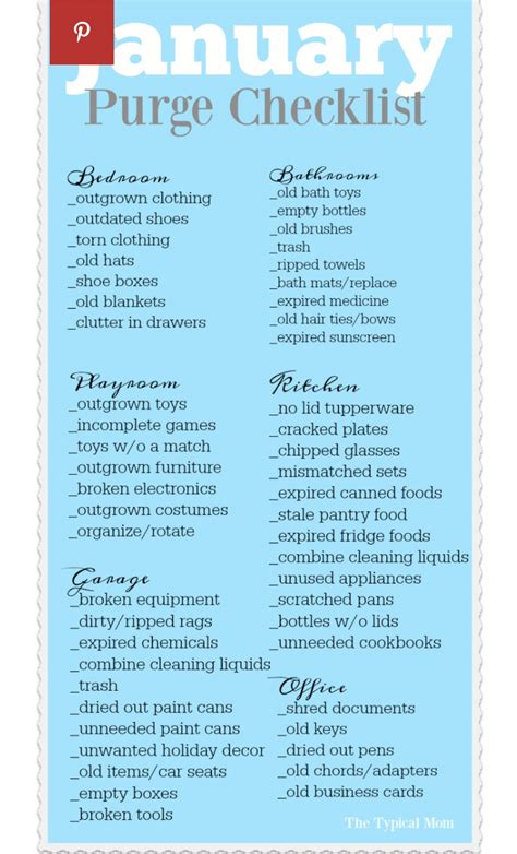 Image result for Declutter Checklist