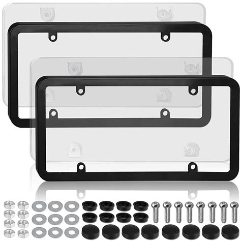 Linkhood Car License Plates Covers and Frames Combo, 2-Pack Car License ...