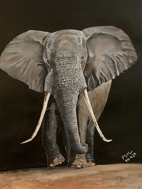 Acrylic Paintings Of Elephants