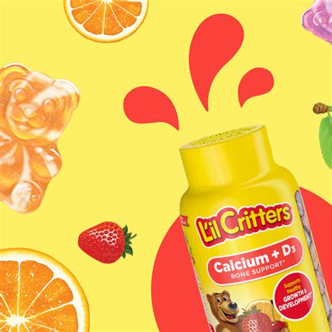 Snapklik.com : Lil Critters Calcium + D3 Daily Gummy Supplement For Kids