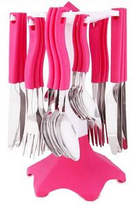 THE MAXIM pink cutlery set 1 Plastic Cutlery Set Price in India - Buy ...