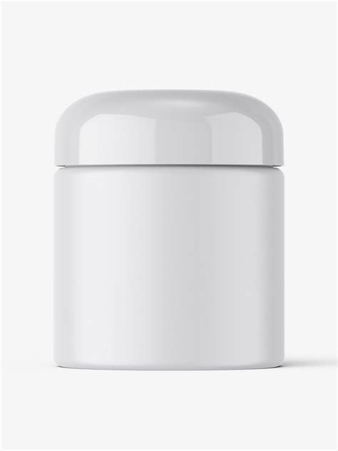 Matt jar with rounded lid mockup - Mockups Design