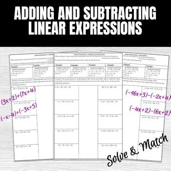 Image result for Linear Adding and Subtracting