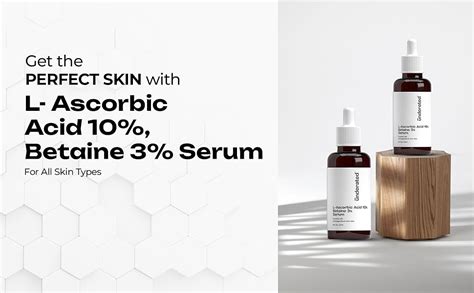 UNDERATED Vitamin C Serum For Face | L- Ascorbic Acid 10%, Betaine 3% ...