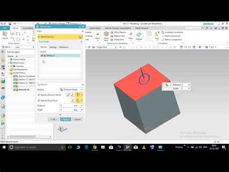 NX UNIGRAPHICS MOVE FACE COMMAND HINDI Video Lecture - 3D and Animation