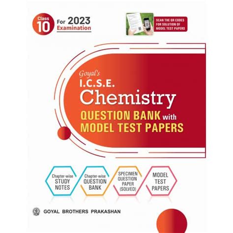 Goyals ICSE Chemistry Question Bank with Model Test Papers, Class 10 ...