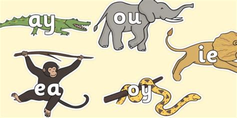 Phase 5 Phonemes on Jungle Animals