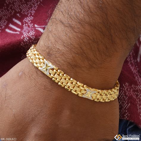 1 Gram Gold Plated Amazing Design Box Bracelet for Men - Style D822 ...