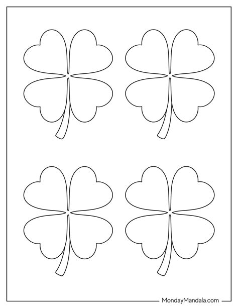 Shamrock & Four-Leaf Clover Templates (Free Printables)