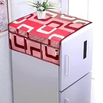 WISHLAND® Designer Red Box Fridge Top Cover with 6 Utility Pockets(21 X ...