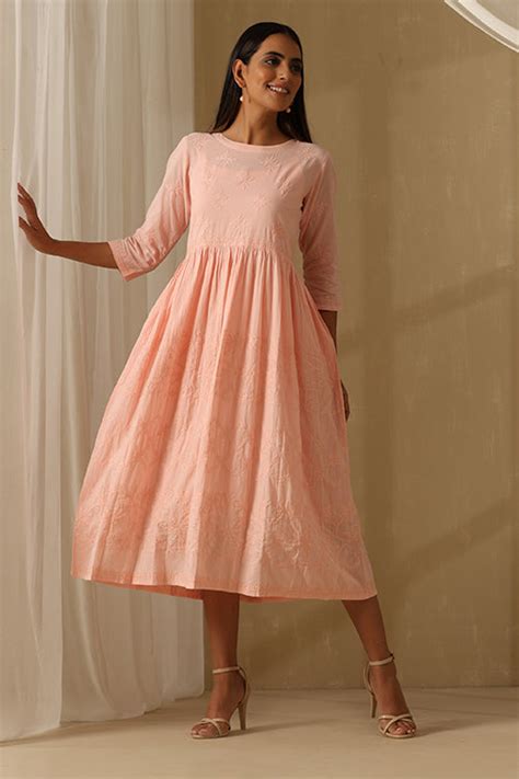 Okhai "Rehmat" Chikankari Pure Cotton Dress – Okhaistore