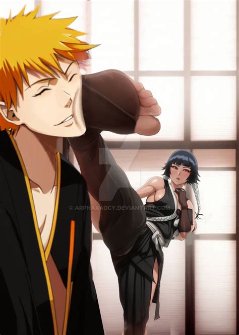 BLEACH Face Kick #1 Soi Fon x Ichigo (stirrups) by arphaxadcy on DeviantArt