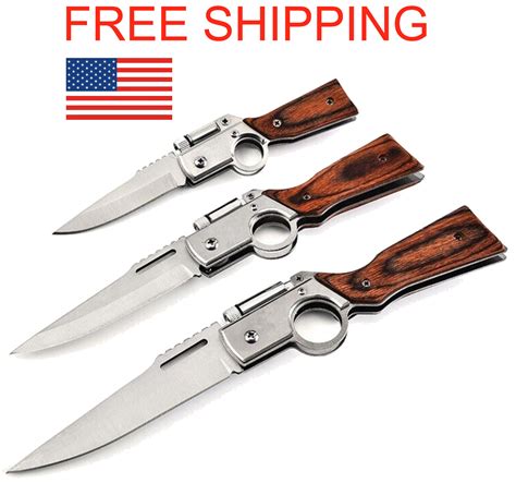 Pocket knife Folding Knife Led light Rifle knife Tactical knife AK 47 gun shape | eBay