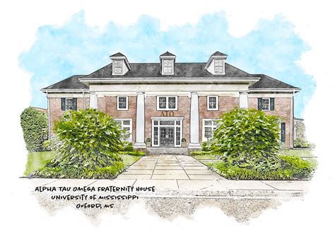 Alpha Tau Omega-Delta Psi Chapter-Ole Miss, Art Print, Ornament ...