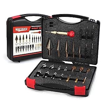 MARSBASE 26 Pack Woodworking Chamfer Drilling Tools, with 5 Countersink ...